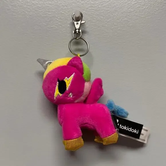 tokidoki Pink Unicorn Plush Keychain - Picture 3 of 3